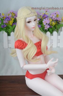 taobao agent SD doll BJD doll 1/3 female light golden curly hair with braid