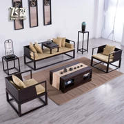 Mới Trung Quốc sofa vải kết hợp sofa gỗ rắn Tô Châu hoa khung nhà bán văn phòng câu lạc bộ phòng khách Zen - Nhà cung cấp đồ nội thất