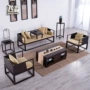Mới Trung Quốc sofa vải kết hợp sofa gỗ rắn Tô Châu hoa khung nhà bán văn phòng câu lạc bộ phòng khách Zen - Nhà cung cấp đồ nội thất đồ trang trí kệ treo tường