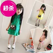 Mùa hè 2019 một mùa Cô gái Hàn Quốc đầm ren sườn xám váy quần áo trẻ em biểu diễn - Khác