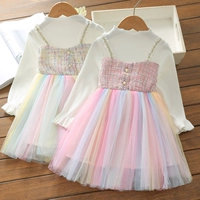 Весеннее платье, осенняя юбка для девочек, в корейском стиле
