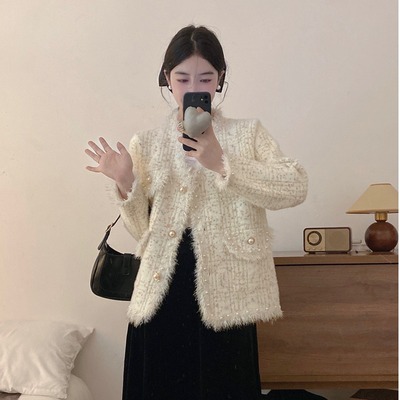 taobao agent Demi-season sweater, jacket, advanced bra top, plus size, french style, Chanel style, 2023 collection, high-quality style, bright catchy style, fitted