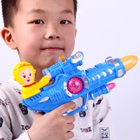 Sáng tạo trẻ em đồ chơi súng âm nhạc khỉ chiếu điện súng đầy đủ ánh sáng mô phỏng mô hình phim hoạt hình súng đồ chơi đồ chơi súng bắn đạn nhựa an toàn cho trẻ