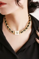 Ожерелье, плетеный чокер, легкий роскошный стиль, в стиле Шанель, коллекция 2021
