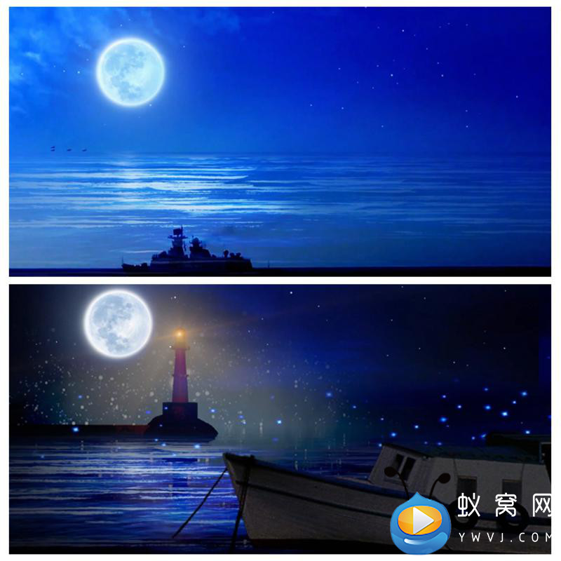 S3798 龚玥 - 军港之夜 (原版伴奏) 歌曲MV LED背景大屏视频素材