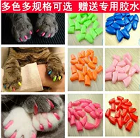 Кошачья наборе для ногтей для ногтей в рукаве кошачья гвоздя гвозди гвозди кремниевый клей защита защиты от не -токсичного не -токсичного плюшевого бибера