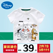 Quần áo trẻ em Disney thương hiệu quần áo trẻ em nửa tay cotton trẻ em Áo phông ngắn tay phiên bản Hàn Quốc đại dương 2019 - Áo thun