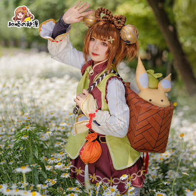 taobao agent He Shunmong Games Original Shen Yaoyao COS COS clothing cute loli Chongyun Xingqiu cosplay women's clothing includes back basket