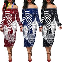Offshoulder sexy dresses women long dress African party maxi