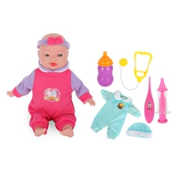 Детская экологичная кукла для младенца из ПВХ из пластика, музыкальная игрушка, одежда