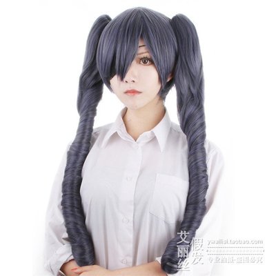taobao agent Alice Black Delivery Women's/Shervado Haiwei/Blue -gray Tiger mouth double ponytail cos wigs