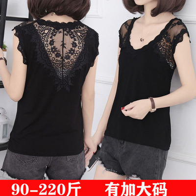 taobao agent Tide, lace tank top, for plus size ladies, lifting effect