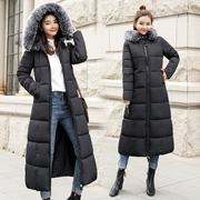Anta down jacket dày cotton dài phù hợp với nữ dài đến đầu gối 2018 phiên bản mới của Hàn Quốc áo khoác cotton nữ mùa đông - Quần áo độn bông thể thao