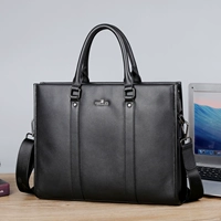 Кожаная мужская сумка на одно плечо, ноутбук, бизнес-версия, из натуральной кожи, воловья кожа