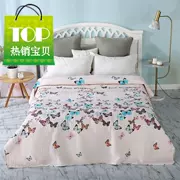 Tấm trải giường hai mặt 200x230cm đỏ 1,5 m bốn mùa đơn giường đôi s đơn mảnh phong cách châu Âu chống trượt Hàn Quốc - Trải giường