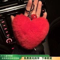 Милая плюшевая сумка в форме сердца, подвеска, брелок, колокольчик, аксессуар, Южная Корея, подарок на день рождения