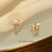 Силиконовые клипсы, серьги из жемчуга, без проколов ушей, французский стиль