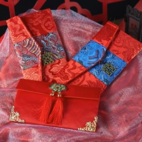Свадебная красный конверт персонализированный творческий свадебный поставки в китайском стиле Большой атласная ткань свадебная свадебная свадебная смена тысяч юаней - это печать