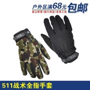 Authentic 511 chiến thuật chống trượt và làm khô nhanh mọi thứ xung quanh chiến đấu thể thao ngoài trời ngụy trang găng tay CS chống đen - Găng tay