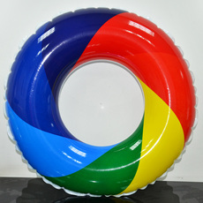 надувной круг 三奇游泳圈 加大加厚男女通用成人中大童儿童小孩救生圈 游泳装备 Three