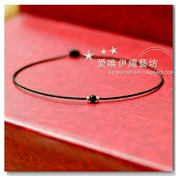 Sansheng III Peach Blossom Yunnen Year Red Chain Bracelet Vòng tay đan bằng tay Chuỗi đơn giản Tránh nữ - Vòng chân