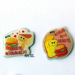 Kfc значок KFC PIN -тему памятная глава фибрусная брошь сыр сыр куриная нога замок