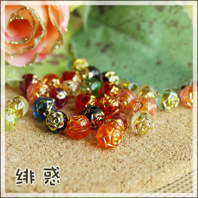 taobao agent Doll with beads, acrylic beads, handmade, 6-8mm, 20 pieces