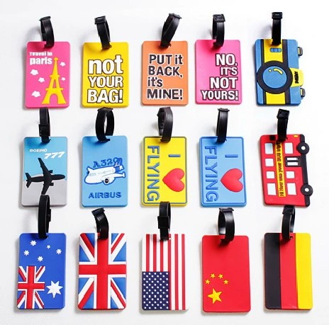 Мультяшная багажная бирка из ПВХ, чемодан, в корейском стиле