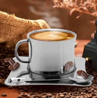 Xuất khẩu cà phê Ý Cup Set cà phê lục địa nhập khẩu cốc bằng thép không gỉ nhập khẩu ly uống cà phê