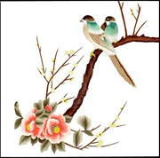 Tô Châu thêu DIY kit mới bắt đầu mới làm quen Two Birds Hình -2 tim sơn lớn 30 * 30 thêu tay sơn - Bộ dụng cụ thêu
