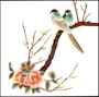 Tô Châu thêu DIY kit mới bắt đầu mới làm quen Two Birds Hình -2 tim sơn lớn 30 * 30 thêu tay sơn - Bộ dụng cụ thêu tranh thêu hoa hồng