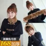 [Đặc biệt hàng ngày] Mùa đông phiên bản Hàn Quốc của lông thỏ cổ áo len nữ trang trí cơ thể quần áo len dài áo choàng - Áo Hàn Quốc áo dạ nữ ngắn