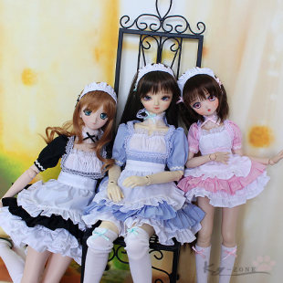 BJD ベビーメイドドレス (1/4MSD MDD SD10 SD13 DDS DD サイズ~~~)