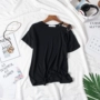Dissipate văn học bầu không khí ~ 18 mùa hè tắt vai ngắn tay áo mỏng vòng cổ áo T-Shirt 804FG88123 lưu huỳnh áo phông nữ rộng