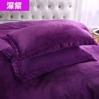 Cotton đơn giản một mặt gối nhung pha lê cotton cộng với nhung ngắn flannel nhung nhung mềm mại gối chống trào ngược monmon