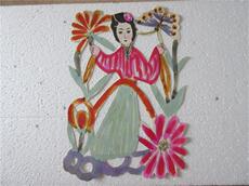 Резьба из бумаги 民国民俗纯手工绘画大号花卉人物老剪纸艺术包老怀旧剪纸收藏22