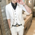 Mùa hè Hàn Quốc phiên bản của chín quần phù hợp với nam giới phù hợp với phần mỏng chú rể mùa hè trang phục cưới thanh niên giản dị phù hợp với đẹp trai Suit phù hợp