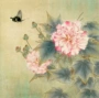 Nổi tiếng cổ thêu nghệ thuật thêu thêu tự làm kit mới bắt đầu handmade trang trí tranh bướm tình yêu sen 30 * 30CM mẫu tranh thêu