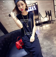 Mùa hè ăn mặc nightdress phụ nữ thời trang lỏng dài váy không tay vest ngọt ngào bông nhà mặc bên ngoài đồ ngủ shop đồ lót đẹp giá rẻ