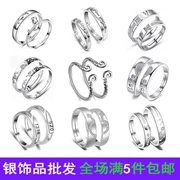 S925 sterling bạc hoa hồng và hoa mở vòng nam nữ trên nhẫn để sống gian hàng cung cấp trực tiếp nhà máy bán buôn - Nhẫn