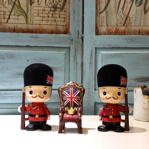 Креативное ювелирное украшение, декор из смолы для гостиной, в британском стиле, домашний декор