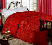 Bộ đồ giường cưới lễ hội màu đỏ đôi mùa đông dày chăn mùa đông ấm áp lông nhung chăn lõi