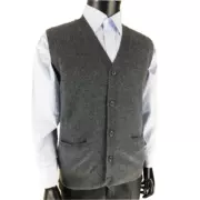 Tinh khiết cashmere vest nam mùa thu và mùa đông thanh niên kinh doanh len vest nam V-Cổ trung niên vest áo len đan cardigan
