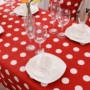 Khăn trải bàn mục vụ Cao cấp vải cotton bàn vải đơn giản bàn cà phê vải đỏ lớn sóng chấm khăn trải bàn đỏ