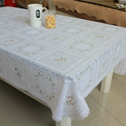 Khăn trải bàn không thấm nước ren bàn dùng một lần bằng vải nhựa Khăn trải bàn kiểu châu Âu PVC bàn cà phê khăn trải bàn tròn