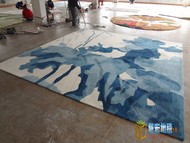 Mới của Trung Quốc trừu tượng màu xanh mực sơn vườn mô hình phòng phòng khách bàn cà phê sofa thảm văn phòng showroom thương mại