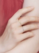 Nhật Bản và Hàn Quốc mini tình yêu đơn giản S925 nhẫn bạc toàn thân sterling nhẫn thời trang Nhật Bản và Hàn Quốc phần đẹp nhẫn nữ