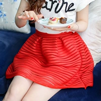 Красная кружевная юбка, элегантная мини-юбка