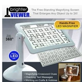 Более яркий просмотрщик светодиодный свет на 360 градусов вращение, увеличение зеркального кронштейна для чтения, увеличенный экран, старое зеркало -телевидение