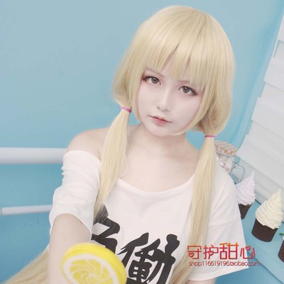 taobao agent Sweetheart idol master Cinderella girl Shuangye apricot white long straight hair cosplay wig